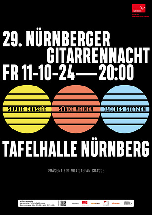 Plakat und Folder zur Gitarrennacht 2024