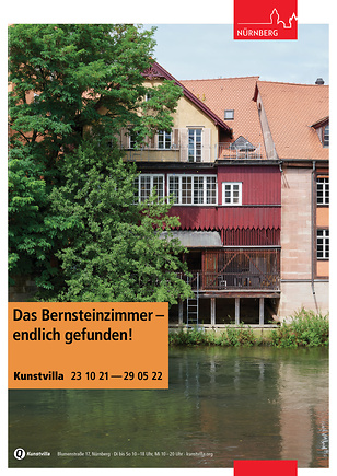 Plakat zur Ausstellung „Das Bernsteinzimmer – endlich gefunden!“