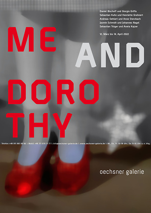 Plakat, Einladung und instagram zur Ausstellung „Me and Dorothy“