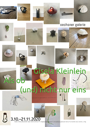 Plakat zur Ausstellung „Gisela Kleinlein – Als ob (und) nicht nur eins“