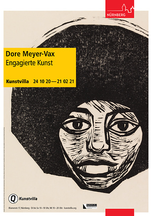 Plakat zur Ausstellung „Dore Meyer-Vax – Engagierte Kunst“