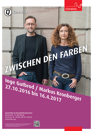 Ausstellungsplakat „Zwischen den Farben“