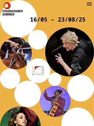 Website für das Festival „Fränkischer Sommer“